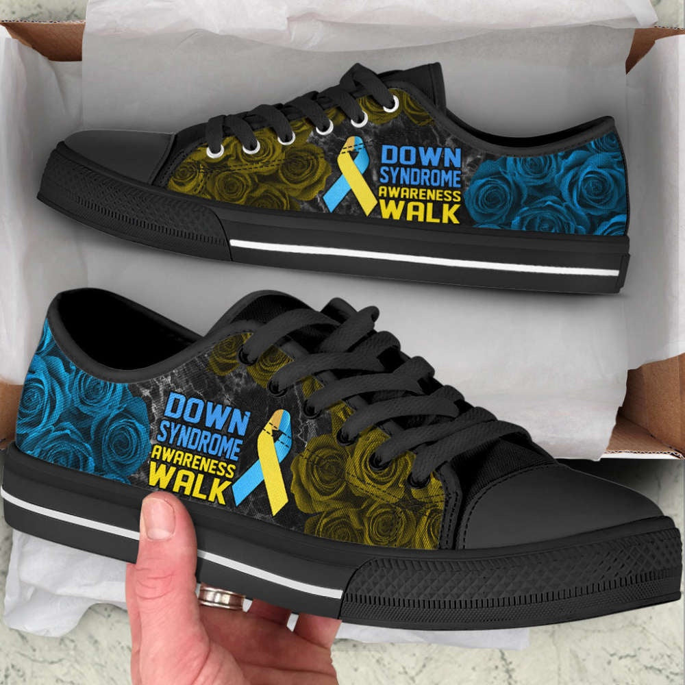 Down Syndrome Awareness Shoes Walk Low Top Shoes Canvas Shoes, Breast Cancer Awareness Shoes