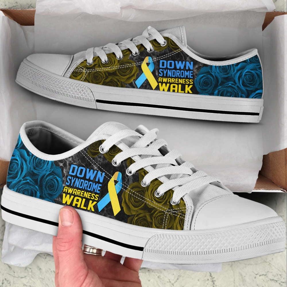Down Syndrome Awareness Shoes Walk Low Top Shoes Canvas Shoes, Breast Cancer Awareness Shoes