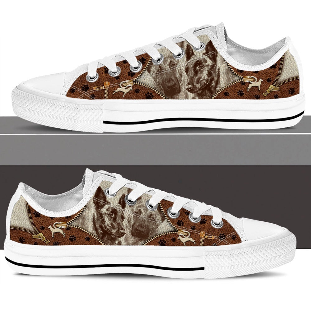 Dutch Shepherd Low Top Shoes - Low Top Sneaker - Dog Walking Shoes Men Women, Dog Printed Shoes, Canvas Shoes For Men, Women
