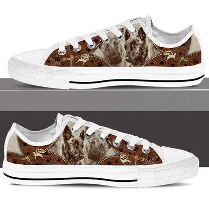 Dutch Shepherd Low Top Shoes - Low Top Sneaker - Dog Walking Shoes Men Women, Dog Printed Shoes, Canvas Shoes For Men, Women