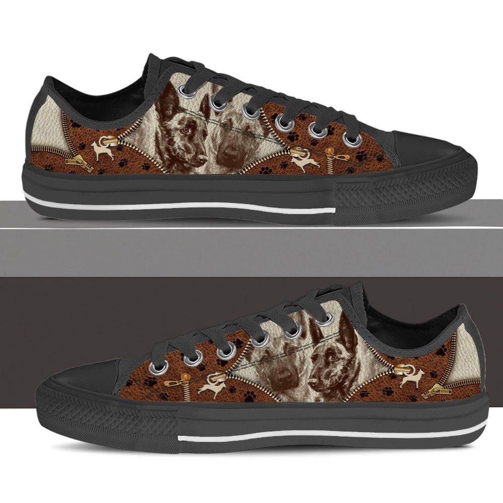 Dutch Shepherd Low Top Shoes - Low Top Sneaker - Dog Walking Shoes Men Women, Dog Printed Shoes, Canvas Shoes For Men, Women