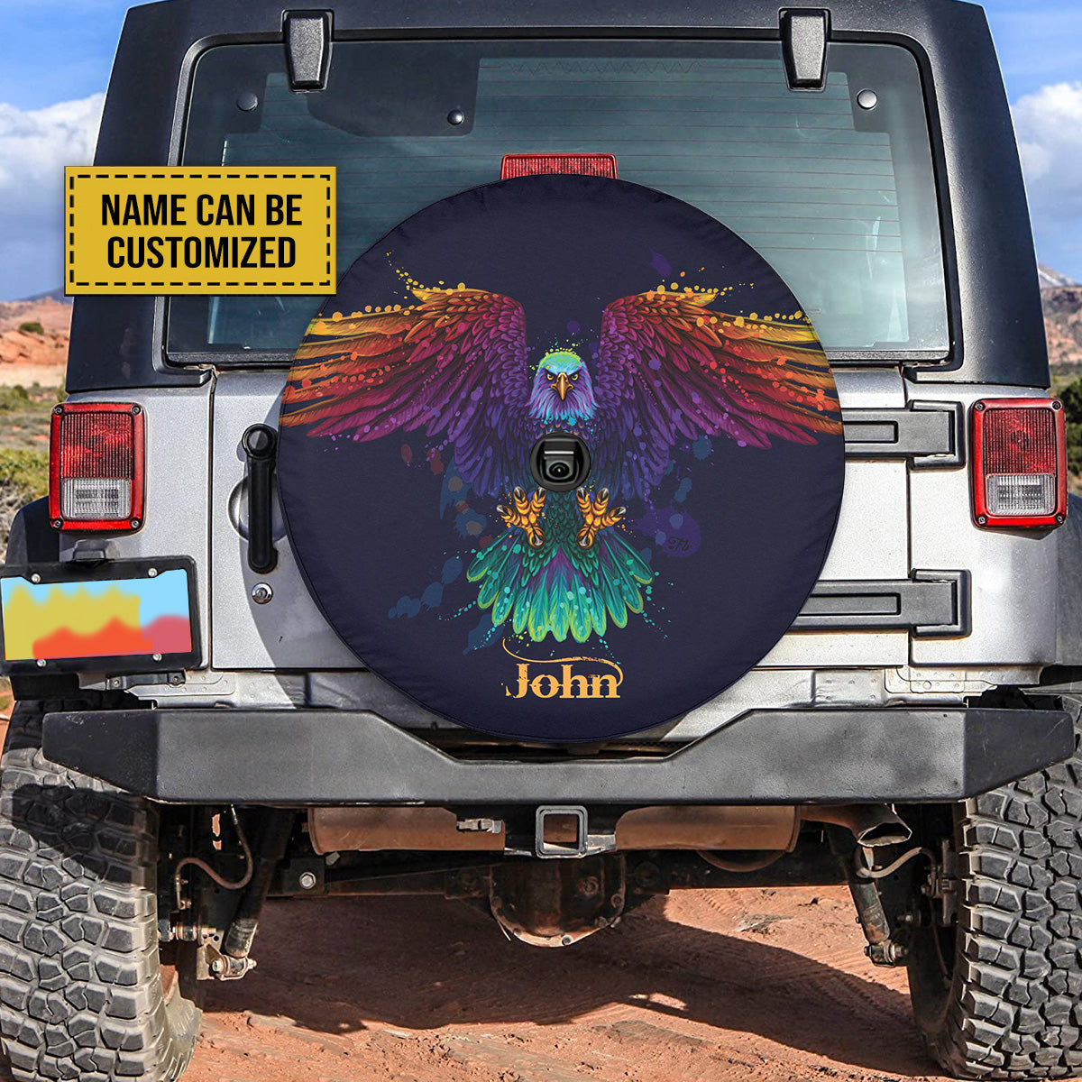 Eagle Custom Name Spare Tire Cover - Christian Tire Cover