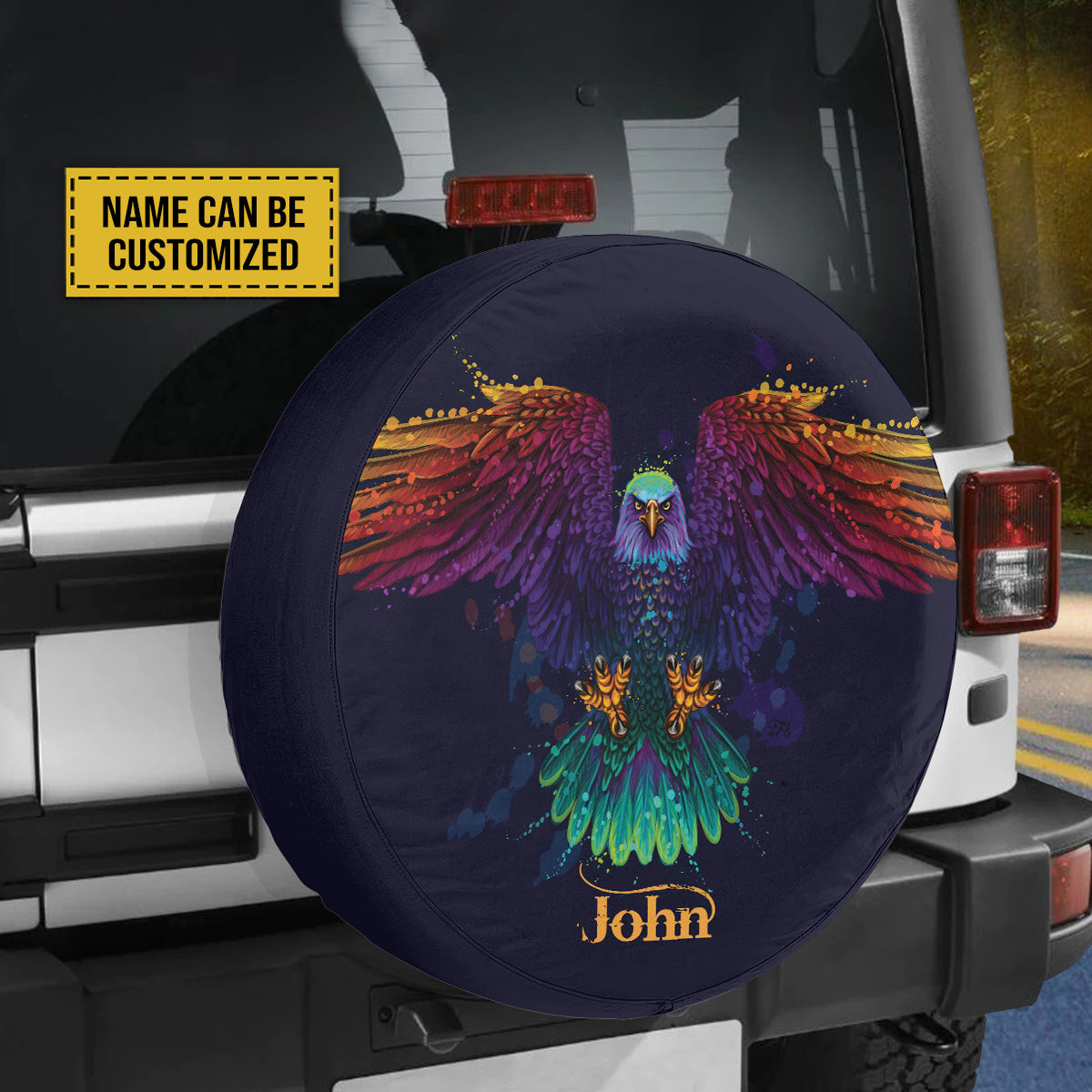Eagle Custom Name Spare Tire Cover - Christian Tire Cover