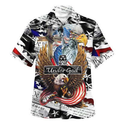 Eagle Pride We The People One Nation Under God Hawaiian Shirt For Men and Women - Christian Hawaiian shirt