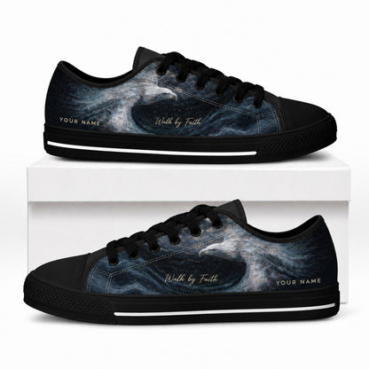 Eagle Walk By Faith Graphic Low Top Shoes box black    
