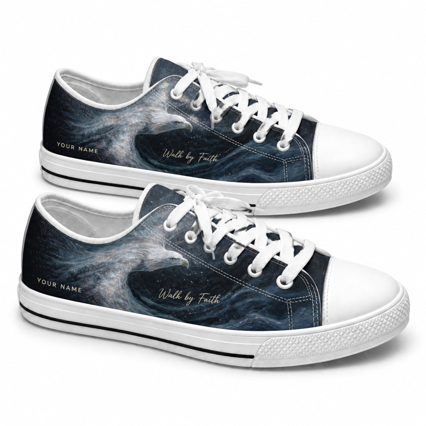 Eagle Walk By Faith Graphic Low Top Shoes        