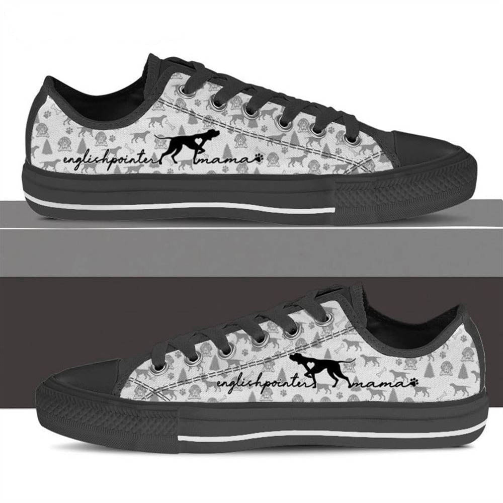English Pointer Low Top Shoes, Dog Printed Shoes, Canvas Shoes For Men, Women