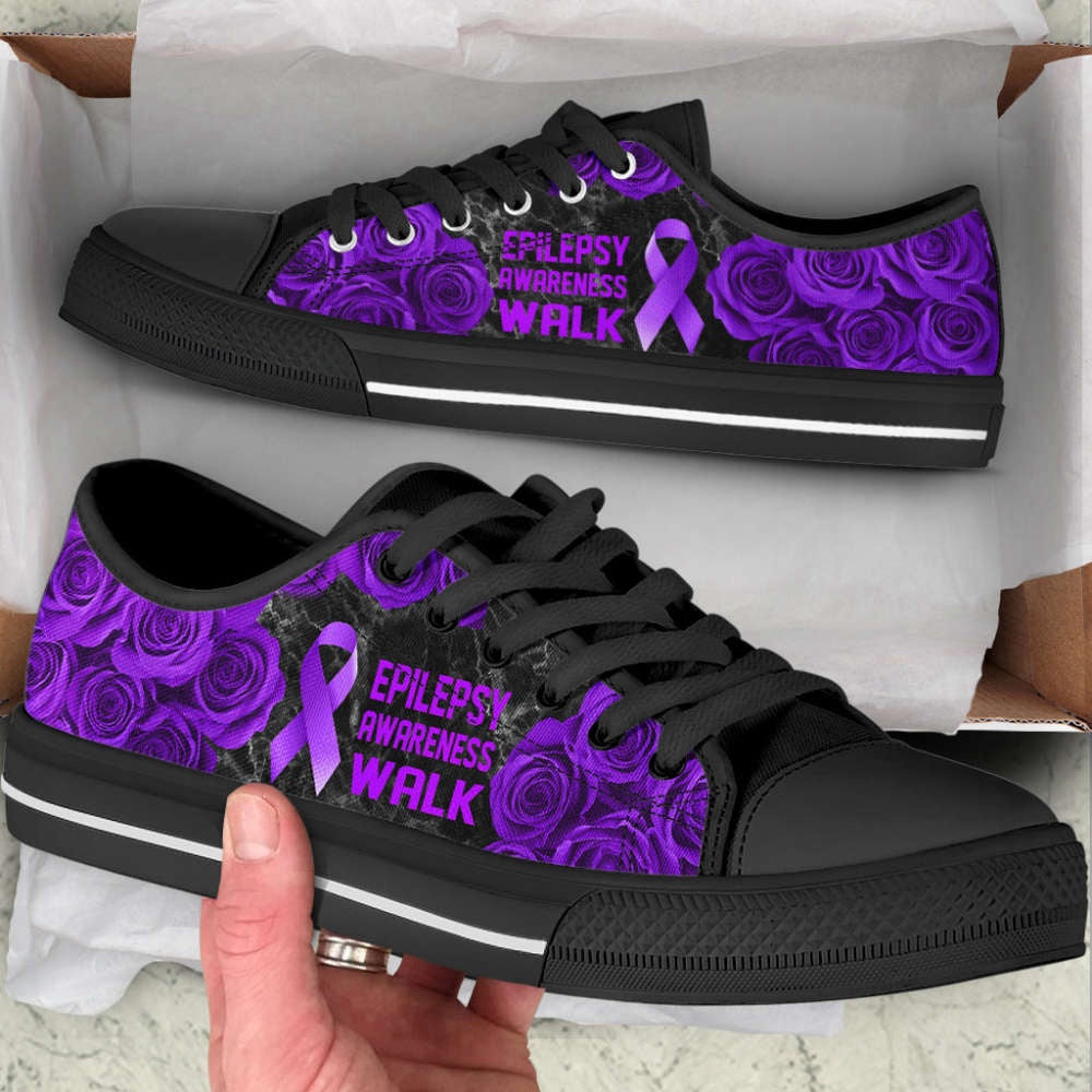 Epilepsy Awareness Shoes Walk Low Top Shoes Canvas Shoes, Breast Cancer Awareness Shoes