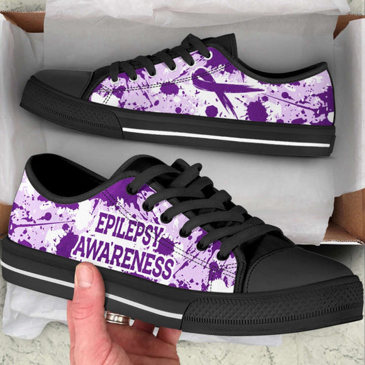 Epilepsy Shoes A Splash Low Top Shoes Canvas Shoes - A Playful Choice, Breast Cancer Awareness Shoes