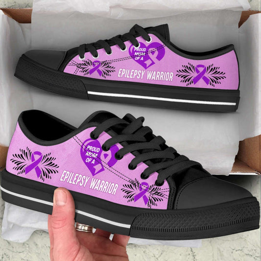 Epilepsy Shoes Warrior Low Top Shoes Canvas Shoes Bold and Stylish, Breast Cancer Awareness Shoes