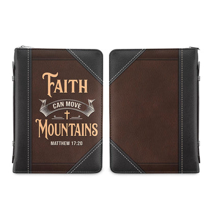 Faith Can Move Mountains Matthew 17 20 Personalized Bible Covers - Custom Bible Case Christian Pastor