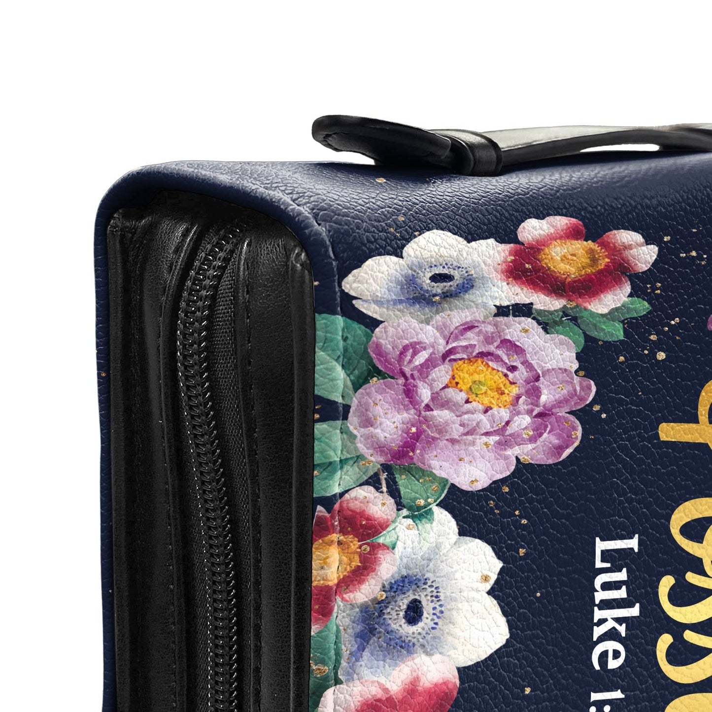 Faith Does Not Make Things Easy Luke 1 37 Butterfly Flower Personalized Bible Covers - Custom Bible Case Christian Pastor