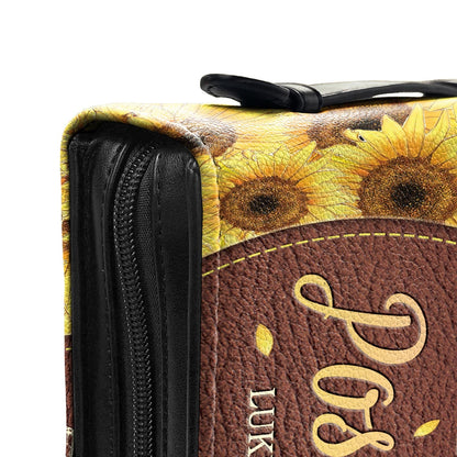 Faith Does Not Make Things Easy Luke 1 37 Personalized Bible Covers - Custom Bible Case Christian Pastor