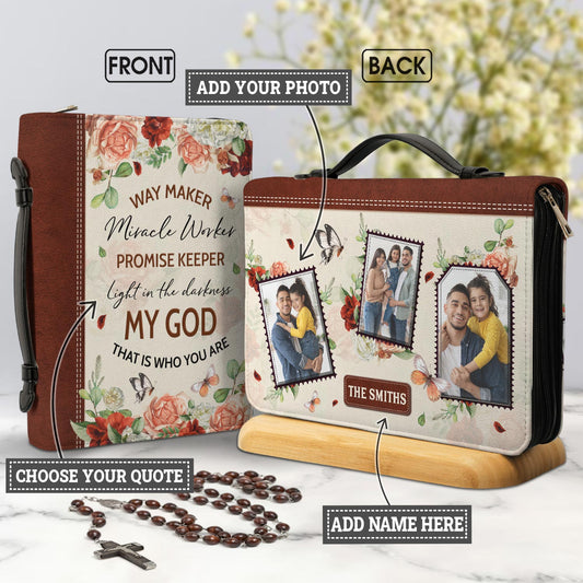 Faith Floral Butterfly Personalized Bible Covers - Custom Bible Case Christian Pastor