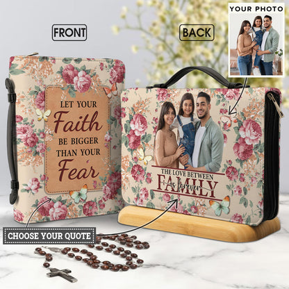 Faith Flower Butterfly Pattern Personalized Bible Covers - Custom Bible Case Christian Pastor