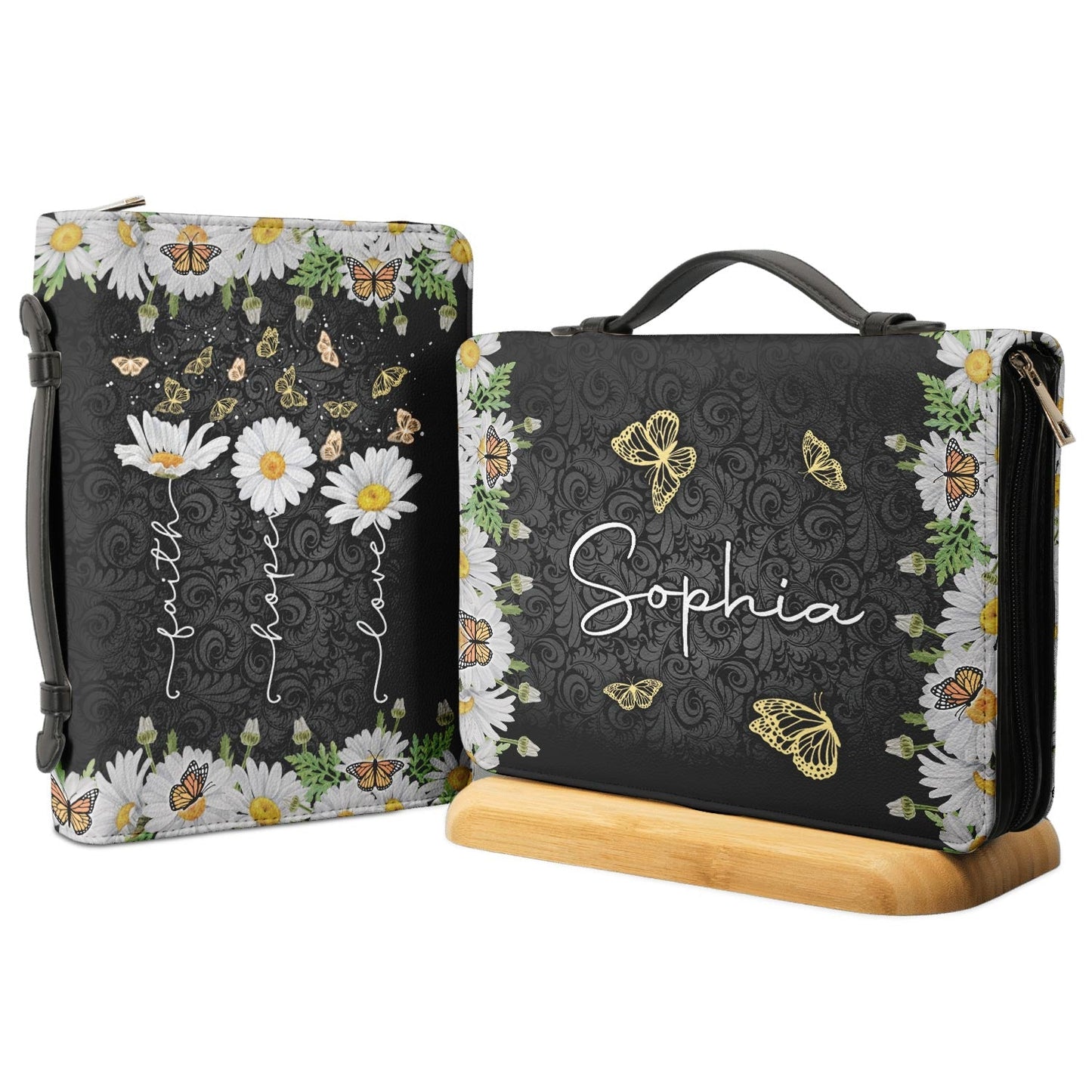 Faith Hope Love Personalized Bible Covers - Custom Bible Case Christian Pastor