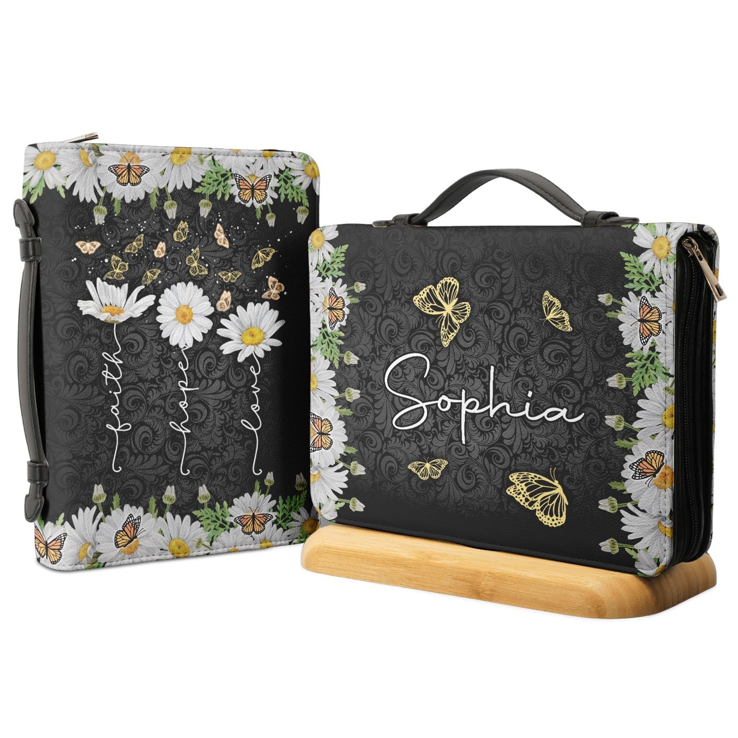 Faith Hope Love Personalized Bible Covers - Custom Bible Case Christian Pastor