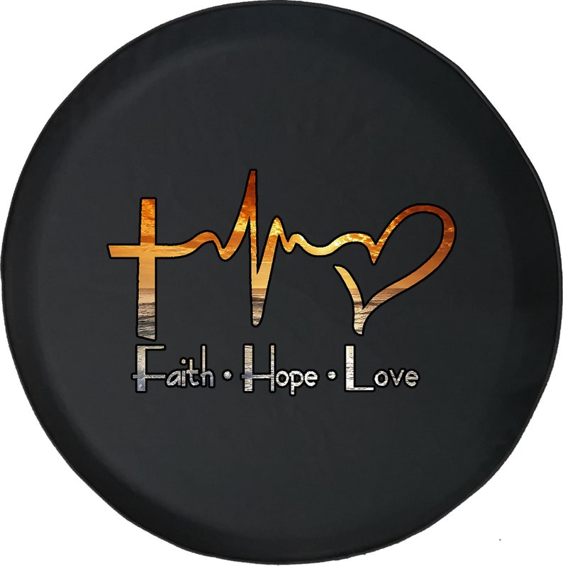 Faith Hope Love Spare Tire Cover - Christian Tire Cover