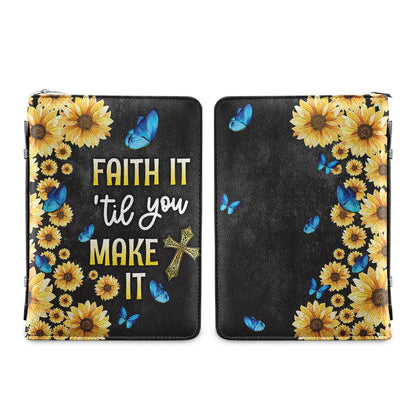 Faith It Til You Make It Personalized Bible Covers - Custom Bible Case Christian Pastor