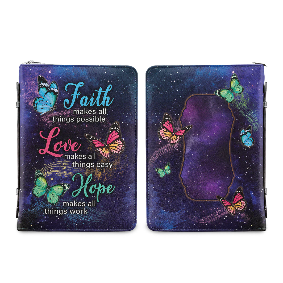 Faith Makes All Things Possible Personalized Bible Covers - Custom Bible Case Christian Pastor