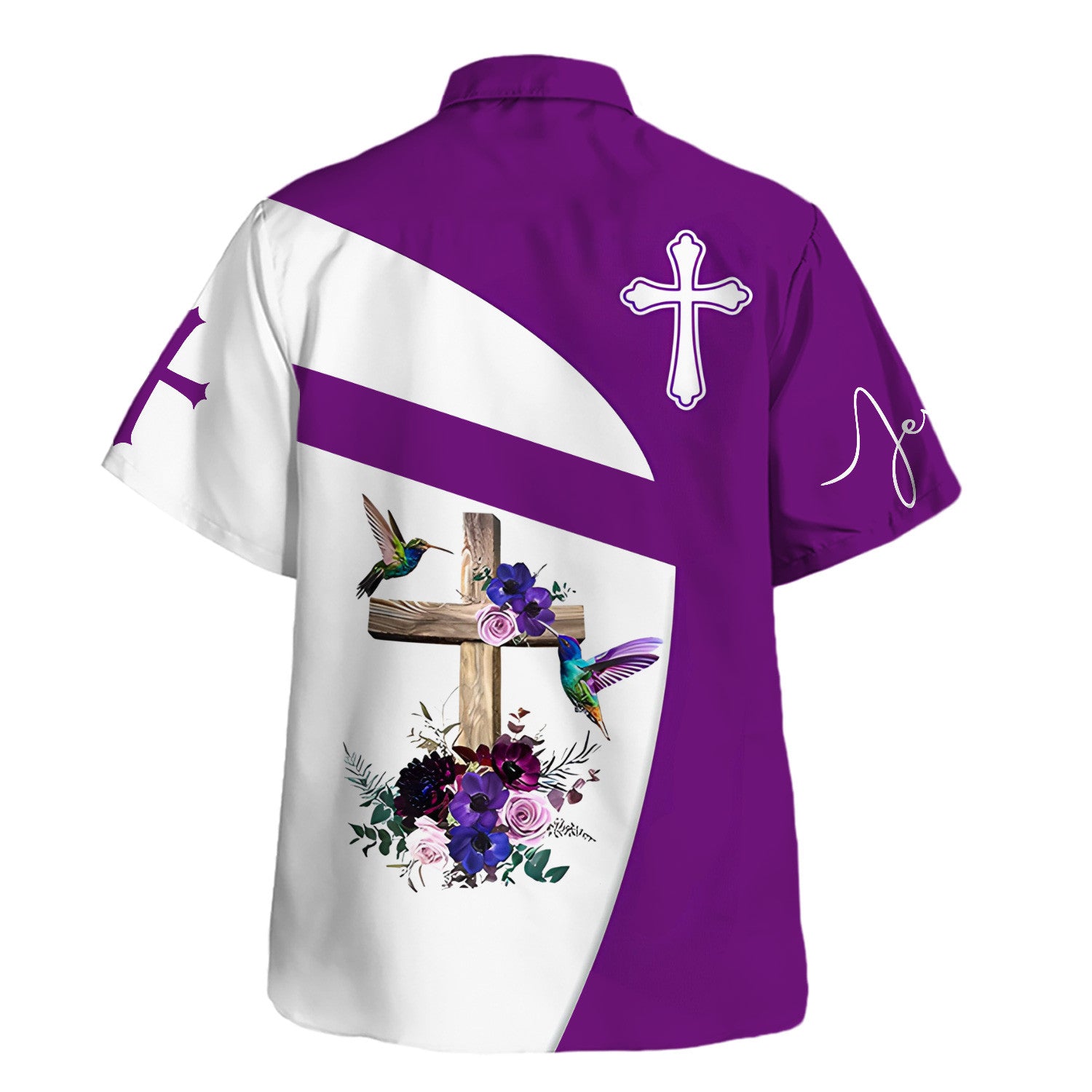 Faith Over Fear Cross Flower Hawaiian Shirt For Men and Women - Christian Hawaiian shirt