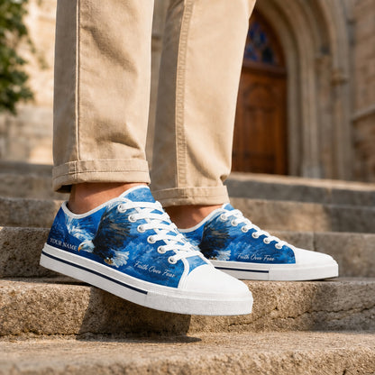 Faith Over Fear Eagle Graphic Custom Low Top Shoes Life style  