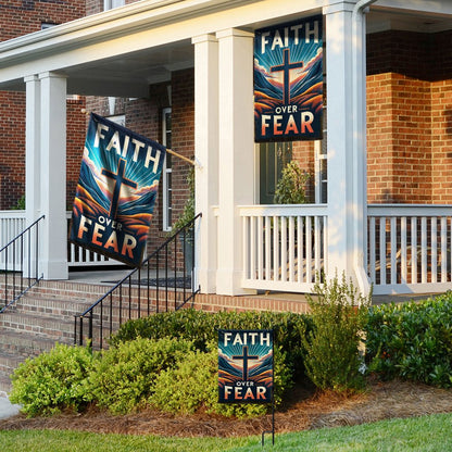 Faith Over Fear Flag - Religious House Flags
