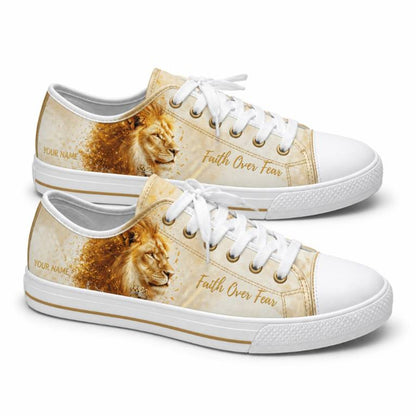 Faith Over Fear Graphic Canvas Low Top Shoes          
