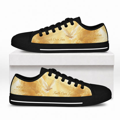 Faith Over Fear Graphic Low Top Shoes box black      