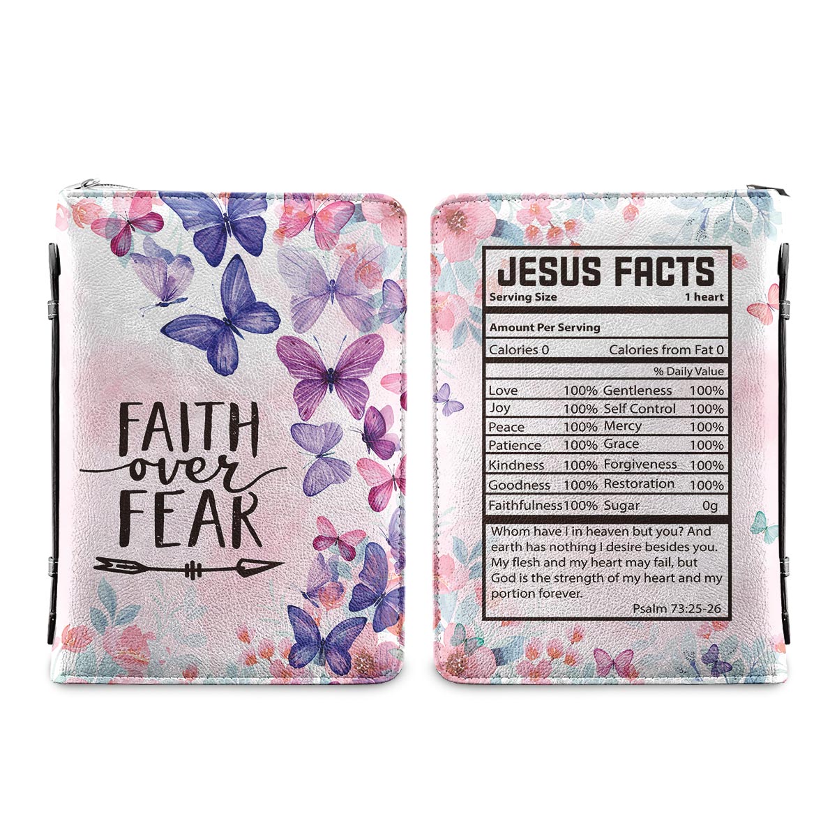 Faith Over Fear Personalized Bible Covers - Custom Bible Case Christian Pastor