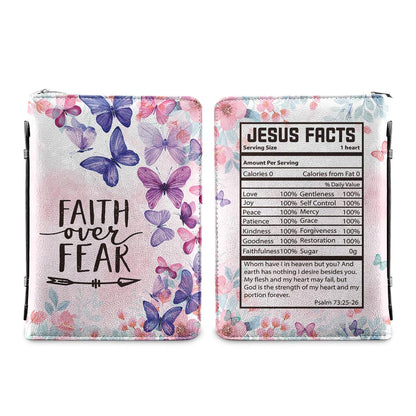 Faith Over Fear Personalized Bible Covers - Custom Bible Case Christian Pastor
