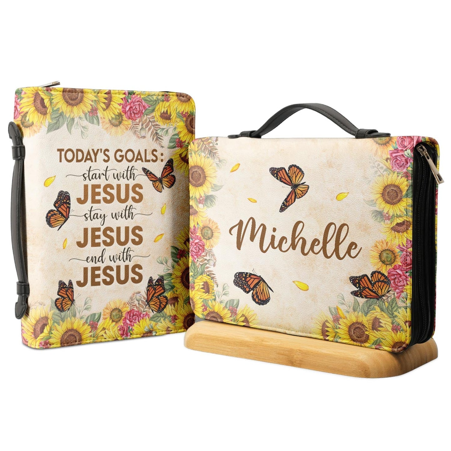 Faith Todays Goal Personalized Bible Covers - Custom Bible Case Christian Pastor