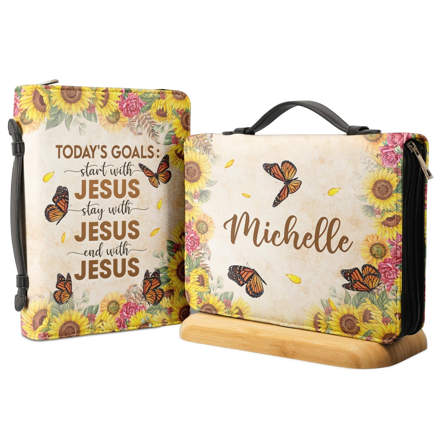 Faith Todays Goal Personalized Bible Covers - Custom Bible Case Christian Pastor