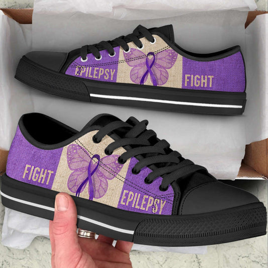 Fight Epilepsy Shoes Texture Low Top Shoes Canvas Shoes, Breast Cancer Awareness Shoes