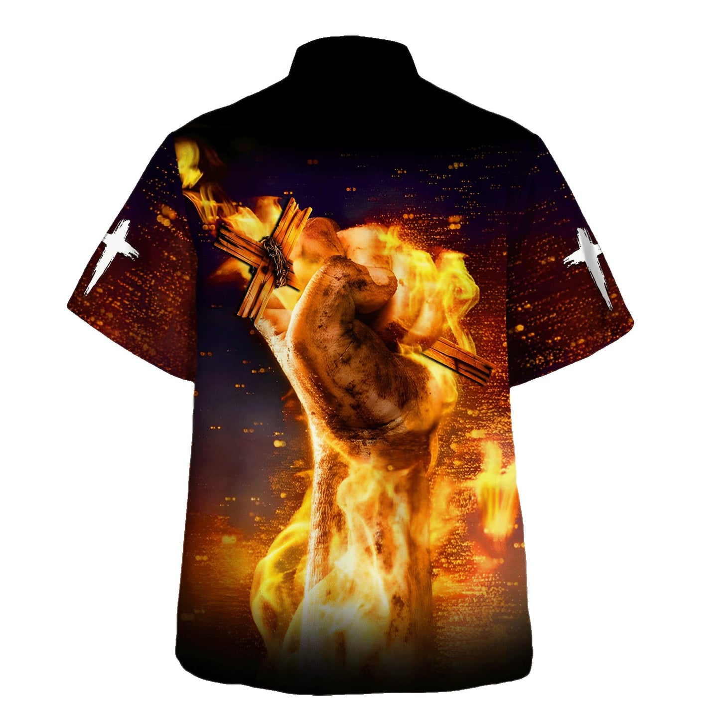 Fire Hand Jesus Is My Power Hawaiian Shirt For Men and Women - Faith inspired Hawaiian shirt