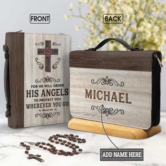Firefighter For He Will Order His Angels To Protect You Wherever You Go Psalm 9111 Personalized Bible Covers