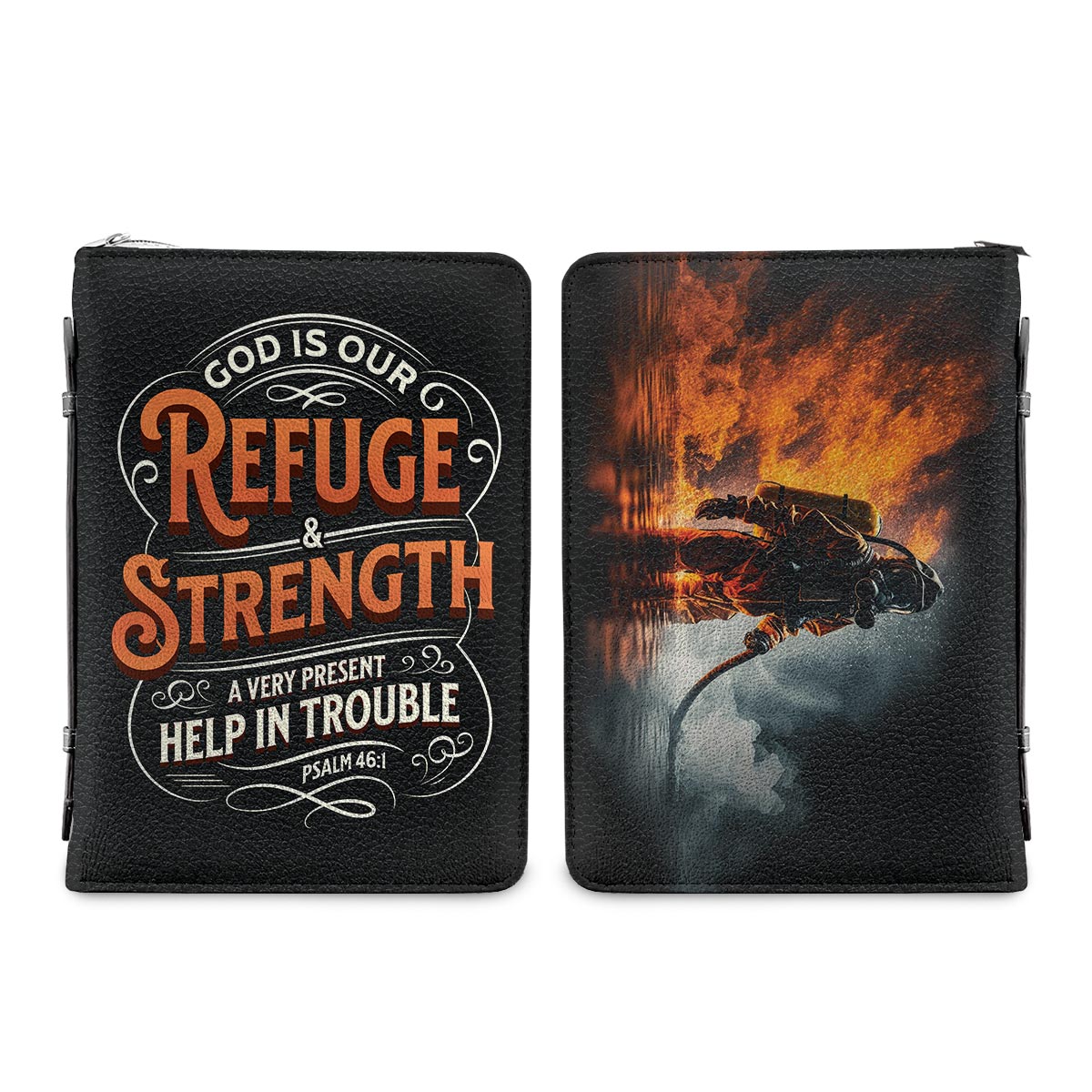 Firefighter God Is Our Refuge And Strength A Very Present Help In Trouble Psalm 461 Personalized Bible Covers