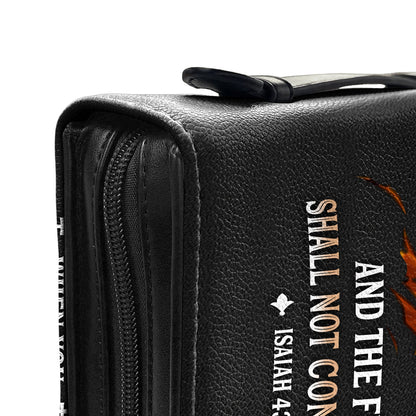 Firefighter When You Walk Through Fire You Shall Not Be Burned Isaiah 432 Personalized Bible Covers - Custom Bible Case Christian Pastor