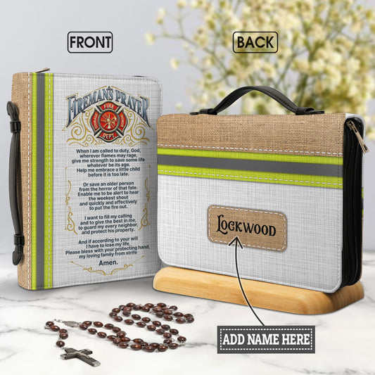 Firefighter's Prayer Personalized Bible Covers - Custom Bible Case Christian Pastor