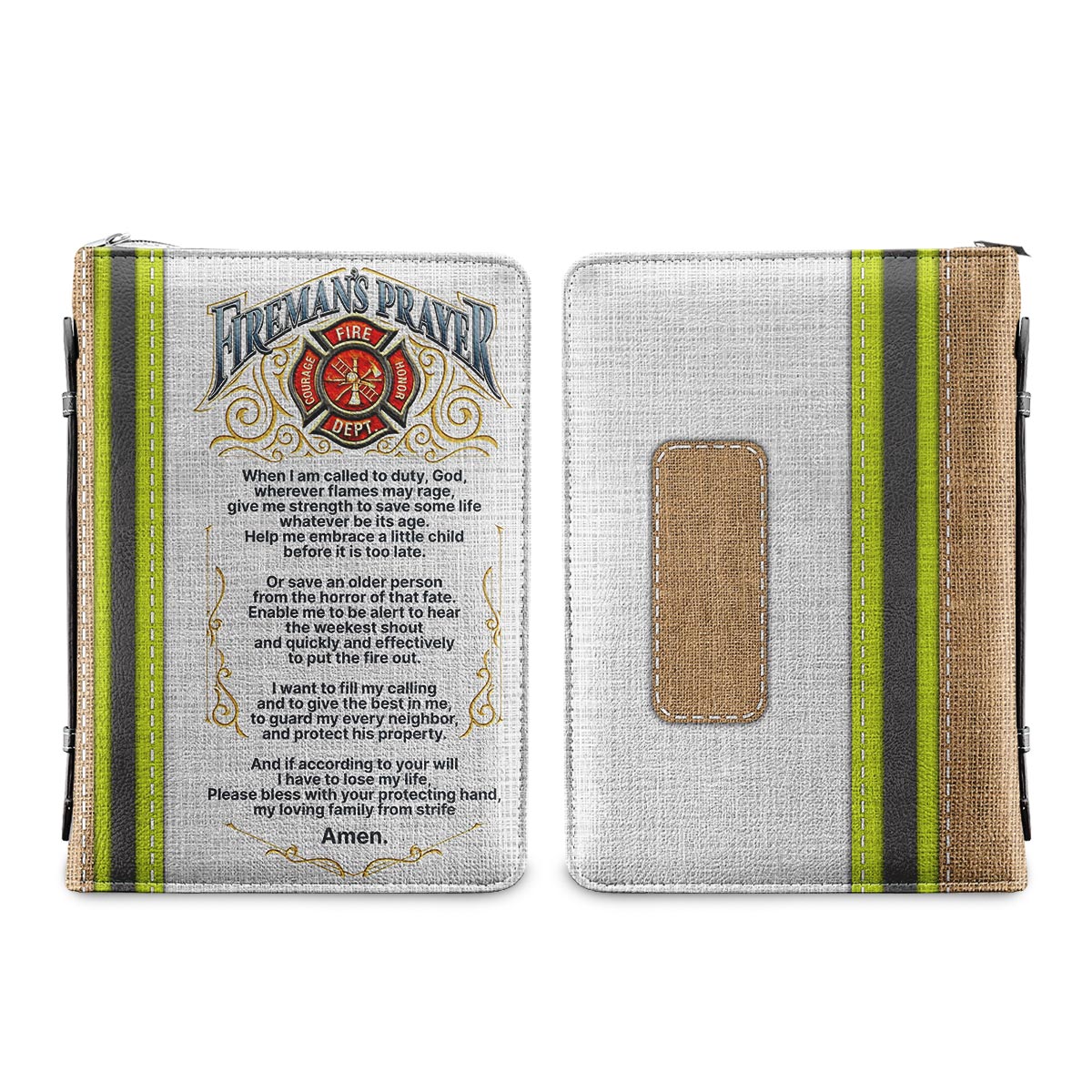 Firefighter's Prayer Personalized Bible Covers - Custom Bible Case Christian Pastor