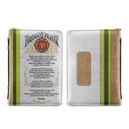 Firefighter's Prayer Personalized Bible Covers - Custom Bible Case Christian Pastor