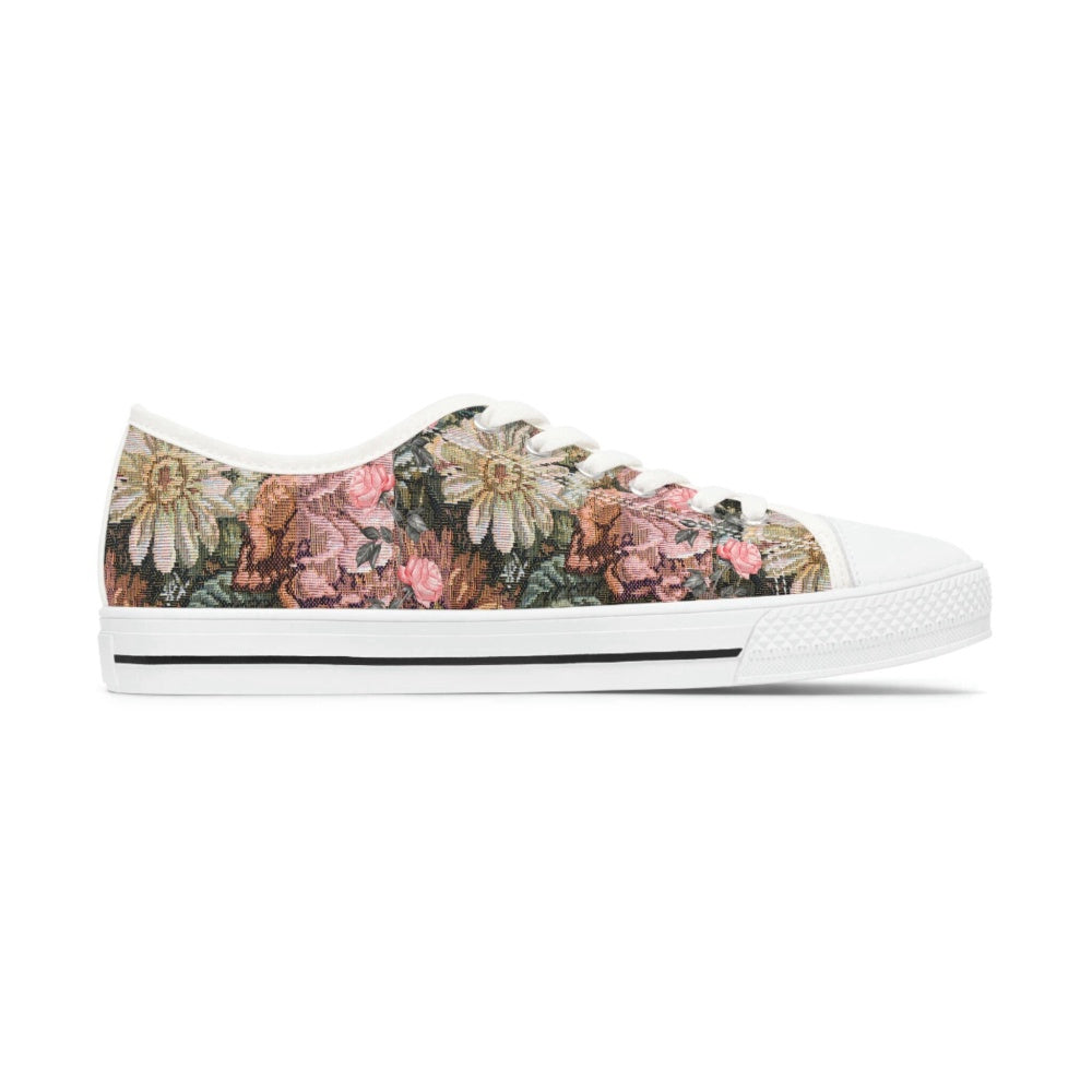 Floral Sneakers,Floral Shoes, Women Shoes, Low Top Shoes For Men And Women, Low Top Sneaker, Low Top Canvas Shoes
