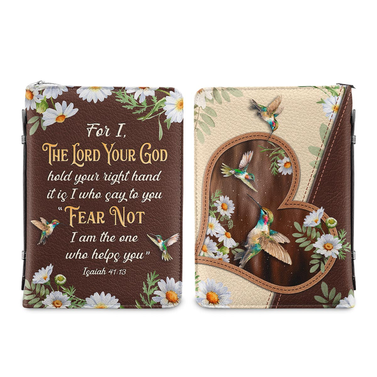 For I The Lord Your God Hold Your Right Hand Personalized Bible Covers - Custom Bible Case Christian Pastor