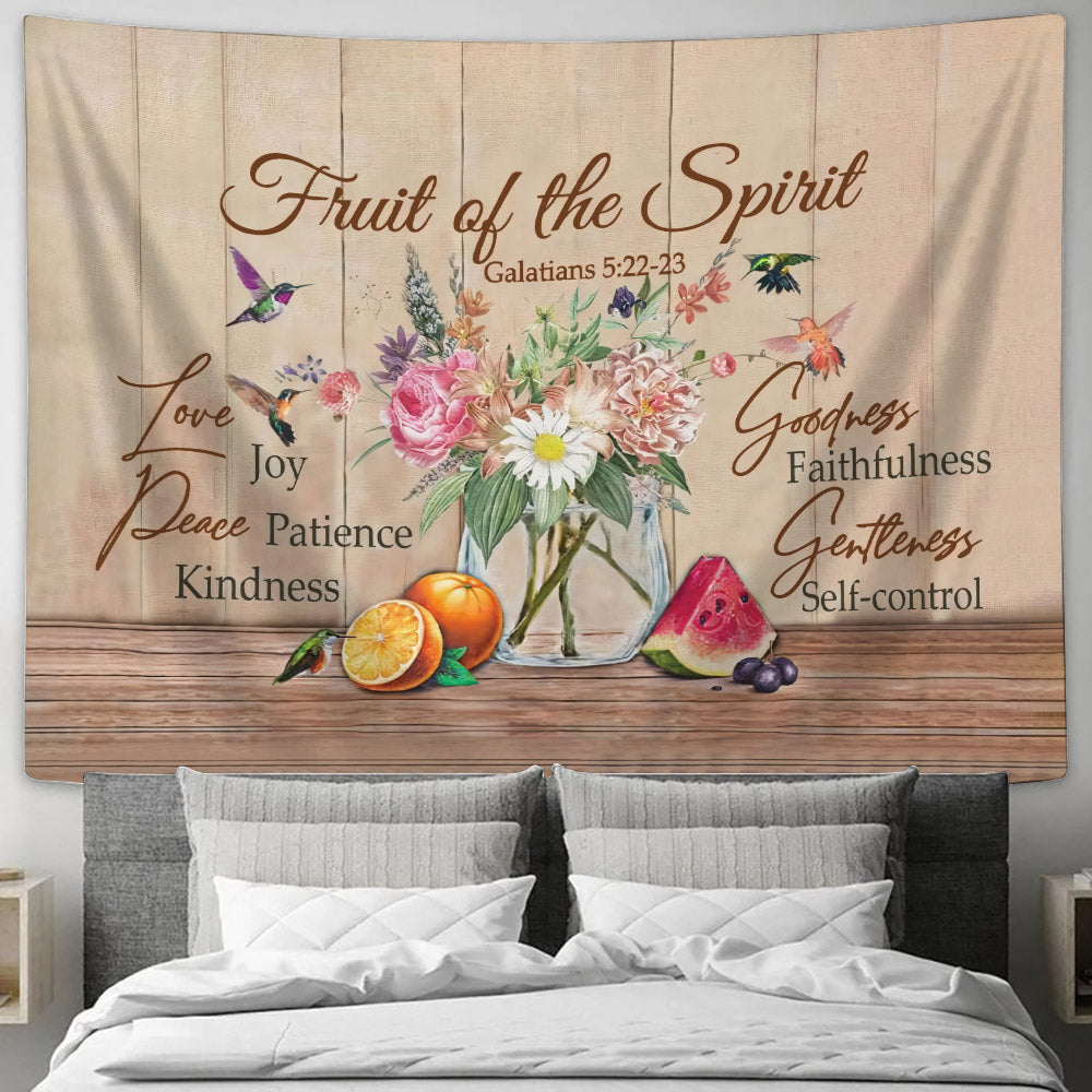 Fruit Of The Spirit Galatian 5 22 23 Tapestry - Christian Tapestries - Wall Tapestry Bible Verse