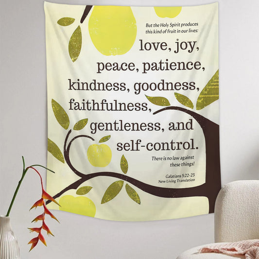 Fruit Of The Spirit Galatians 5 22 Tapestry - Bible Verse Tapestry