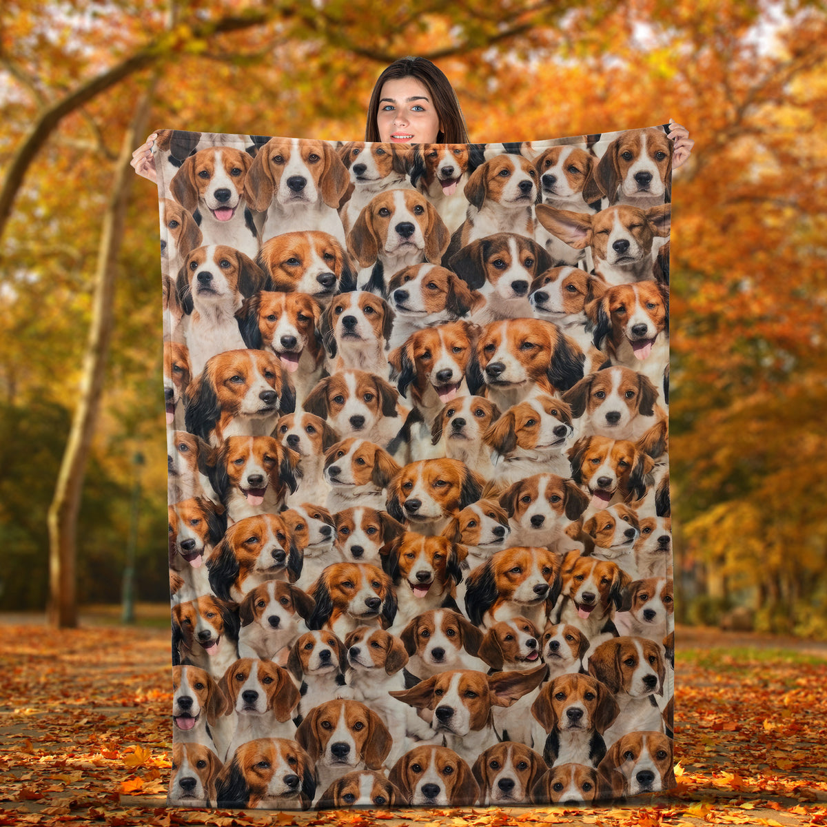 Funny Beagle Dog Faces Blanket, Cute Puppy Pet Lover Gift Throw
