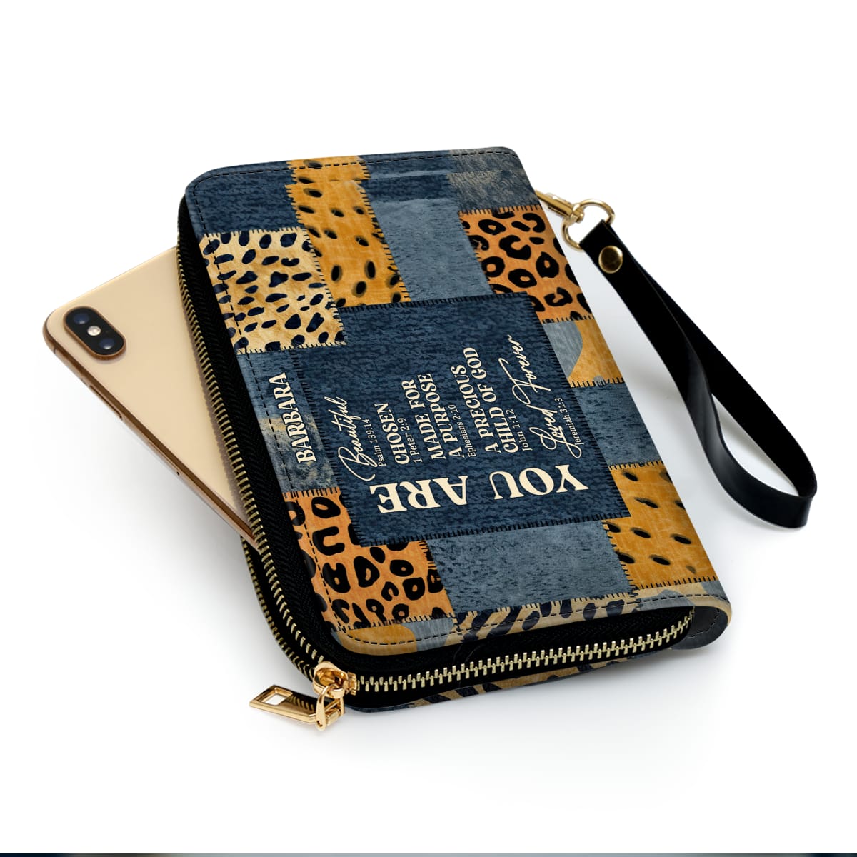 Gift For Christian Friends Personalized Leather Clutch Purse For Christian Women - Christian Gifts For Religious Women