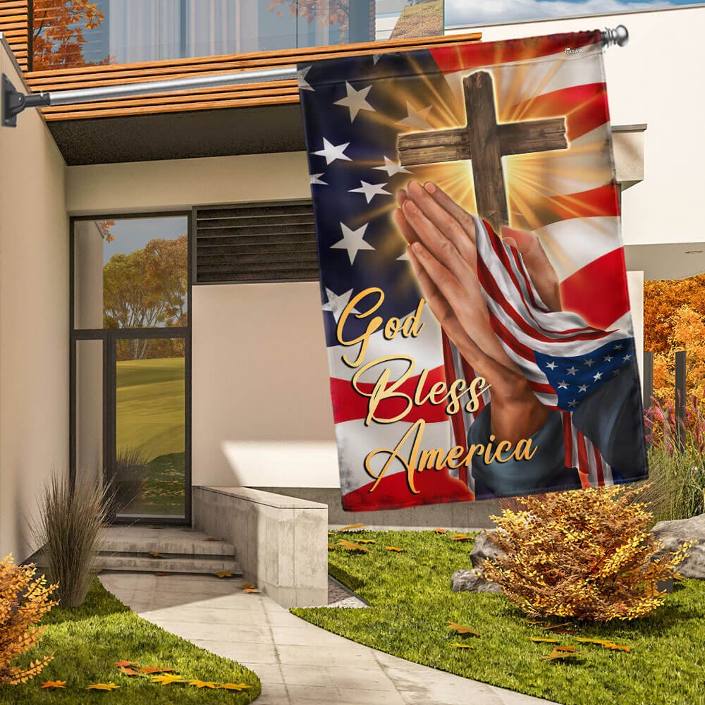 God Bless America Flag - Religious House Flags