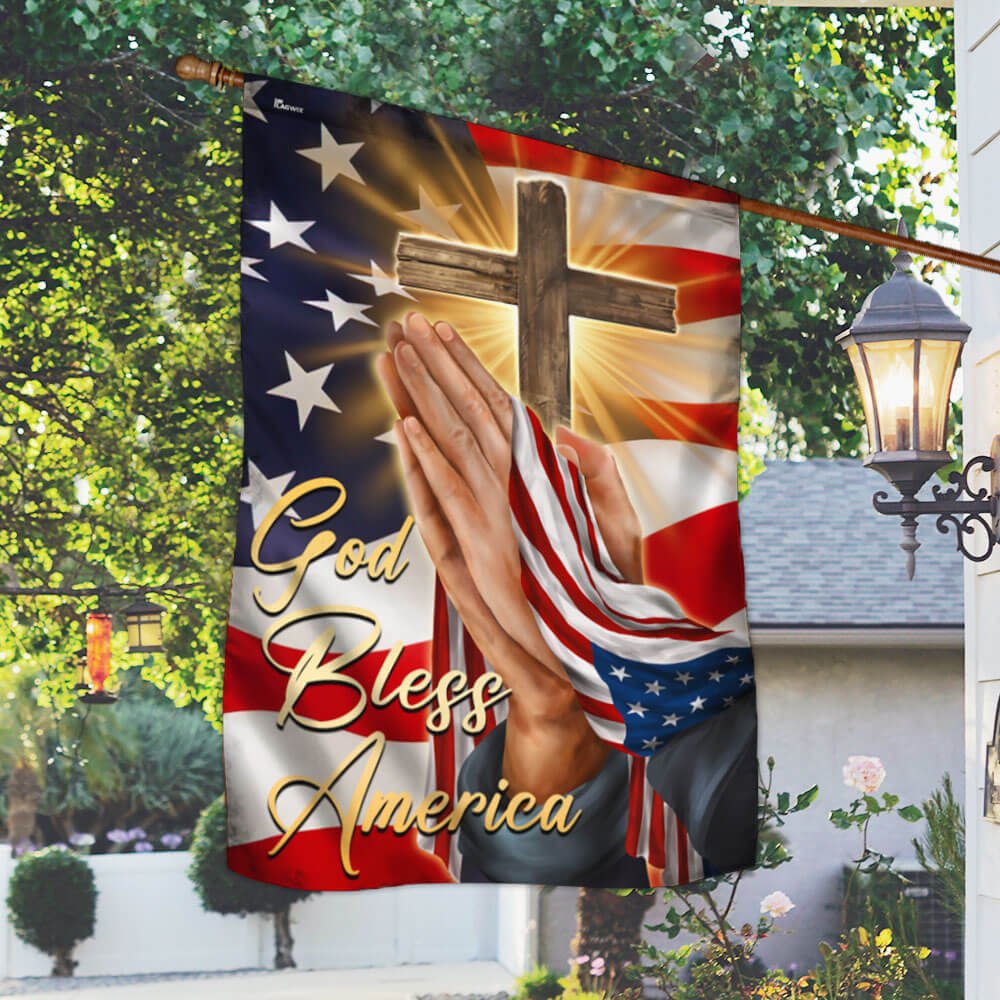 God Bless America Flag - Religious House Flags