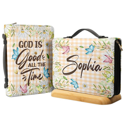 God Is Good All The Time Personalized Women's Bible Covers - Jesus Bible Cover